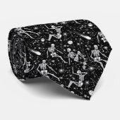 Skeletten in de ruimte achtergrond stropdas (Opgerold)