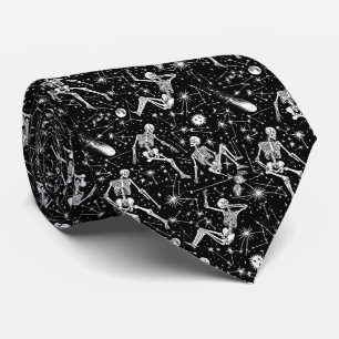 Skeletten in de ruimte achtergrond stropdas