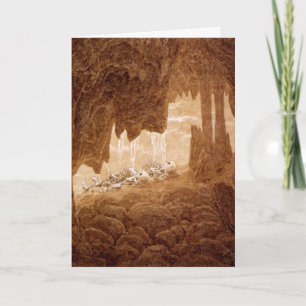 Skeletten in een kaart van de Pensionering van het