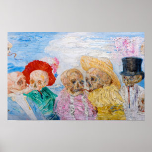 Skeletten in Vermomming door James Ensor Poster