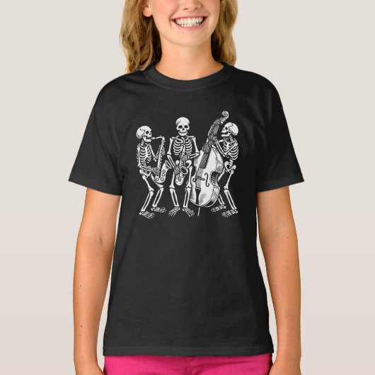 skeletten jazzband t-shirt (Voorkant)