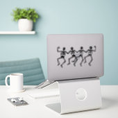 skeletten - menselijk dansen - grappig sticker (Laptop op bureau)