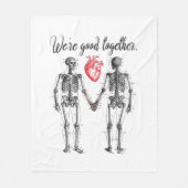 Skeletten met handbediende Valentijn Fleece Deken (Voorkant)