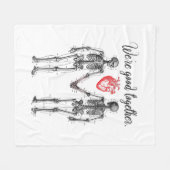 Skeletten met handbediende Valentijn Fleece Deken (Voorkant (Horizontaal))