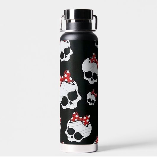 Skeletten met strikken waterfles (Achterkant)