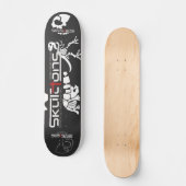 SKELETTEN met T-REX & Triceratops Persoonlijk Skateboard (Voorkant)