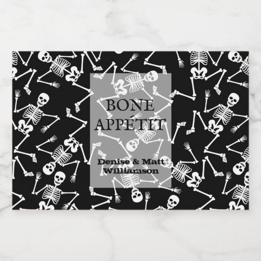 Skeletten Mini Likeurfles Etiket (Enkel label)