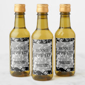 Skeletten Mini Wijn Etiket (Flessen)