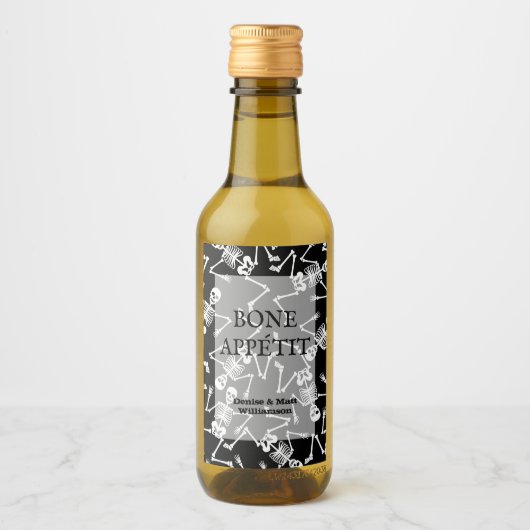 Skeletten Mini Wijn Etiket (Voorkant)
