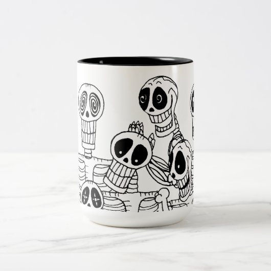 Skeletten mok met twee toontonen (Center)