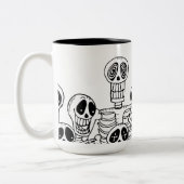 Skeletten mok met twee toontonen (Links)