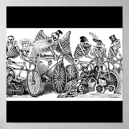 Skeletten op Bikes, Mexico Poster (Voorkant)