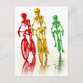 Skeletten op Fietsen Briefkaart