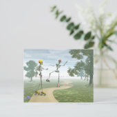 Skeletten op Schaatsen van Rollers Briefkaart (Staand voorkant)