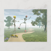 Skeletten op Schaatsen van Rollers Briefkaart (Voorkant)