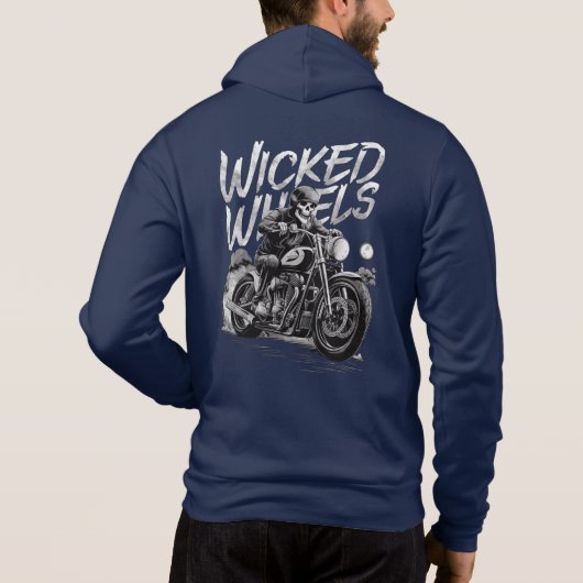 Skeletten op wielen hoodie (Achterkant)