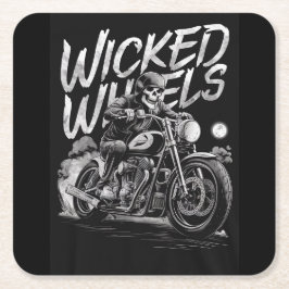 Skeletten op wielen kartonnen onderzetters