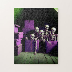 Skeletten op zolder! legpuzzel