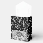 Skeletten op Zwart Halloween Bedankdoosjes (Geopend)