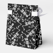 Skeletten op Zwart Halloween Bedankdoosjes (Achterkant)