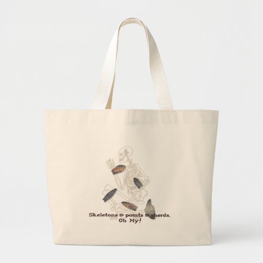 Skeletten, Punten en Sherds. Grote Tote Bag (Voorkant)