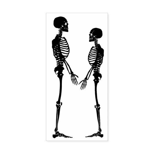 Skeletten Rubberstempel (Afrduk)