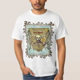 Skeletten Schedelschild T-shirt