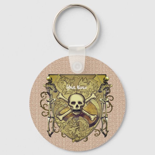 Skeletten Schild Sleutelhanger (Voorkant)
