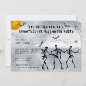 Skeletten Spooktaculaire halloween Party Kaart (Voorkant)