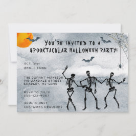 Skeletten Spooktaculaire halloween Party Kaart