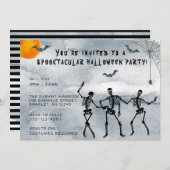 Skeletten Spooktaculaire halloween Party Kaart (Voorkant / Achterkant)