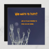 Skeletten - Uitnodiging voor een halloween-partij (Voorkant / Achterkant)