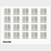 Skeletten van Australopithecus Boisei Vierkante Sticker (Vel)