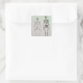 Skeletten van Australopithecus Boisei Vierkante Sticker (Tas)