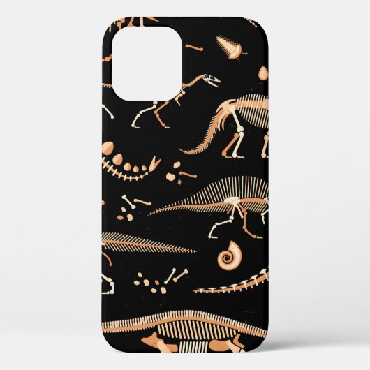 Skeletten van dinosaurussen en fossielenpatroon Case-Mate iPhone case (Achterkant)