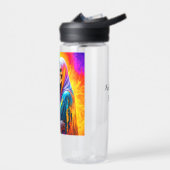 Skeletten verpakt in een regenboog gepersonaliseer waterfles (Links)