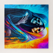 Skeletten verpakt in een regenboog legpuzzel (Horizontaal)