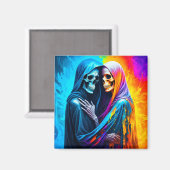 Skeletten verpakt in een regenboog magneet (Voorkant / Achterkant)