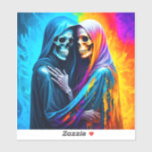 Skeletten verpakt in een regenboog sticker (Vel)