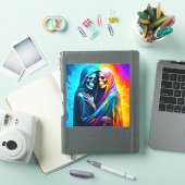 Skeletten verpakt in een regenboog sticker (iPad Cover)