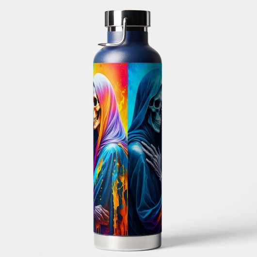 Skeletten verpakt in een regenboog waterfles (Rechts)
