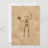 Skeletten Victoriaans Gotische Halloween Kaart (Achterkant)