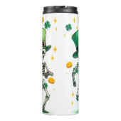Skeletten vieren St. Patrick's Day Thermosbeker (Achterkant)