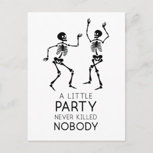 Skeletten voor hedendaagse Halloween dansen Briefkaart
