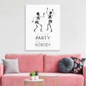 Skeletten voor hedendaagse Halloween dansen Canvas Afdruk (Insitu (Woonkamer))