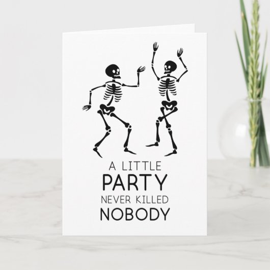 Skeletten voor hedendaagse Halloween dansen Kaart (Voorkant)