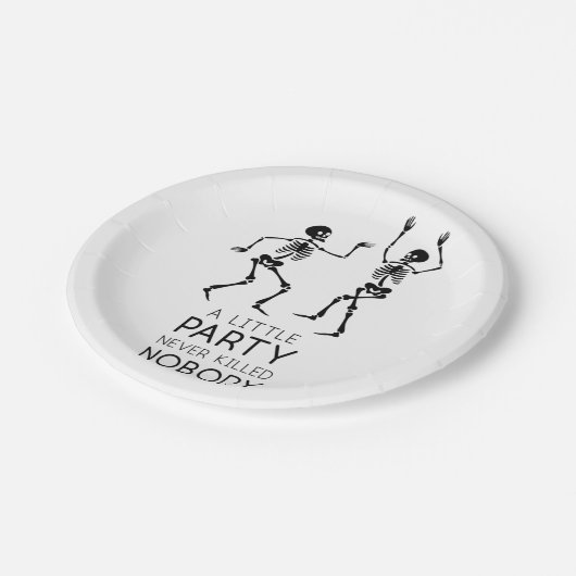 Skeletten voor hedendaagse Halloween dansen Papieren Bordje (Gekanteld)