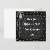 Skeletten voor uitnodigingen van halloween-partije (Voorkant / Achterkant)