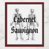 Skeletten Wijn Etiket (Enkel label)