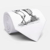 Skeletten (witte achtergrond) - Mannen Halloween S Stropdas (Opgerold)